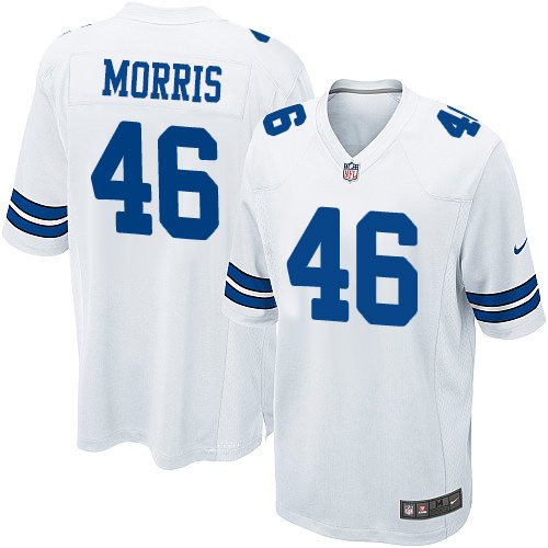 Men's Game Alfred Morris Nike Jersey White Road - #46 NFL Dallas Cowboys